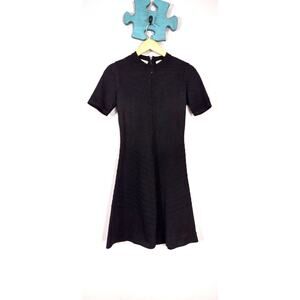 Vintage Little Black Mini Dress Italian Designer Plymouth Poco Made in Italy